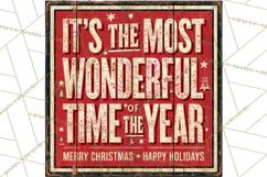 Vintage Christmas Signs Clipart PNG Product Image 3