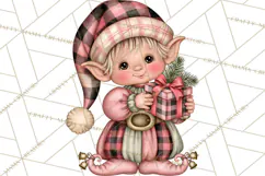 Buffalo Plaid Christmas PNG Clipart Product Image 3