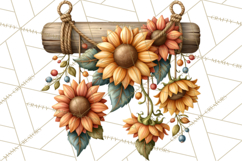 Inspirational Farmhouse Sunflower Clipart PNG Product Image 3