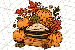 Cozy Fall Clipart PNG Autumn Harvest Illustrations Product Image 3