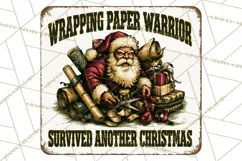 Vintage Christmas Metal Sign Clipart, Funny, Inspirational Product Image 3
