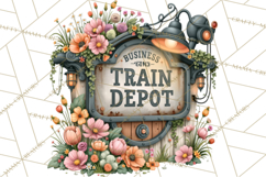 Small Town Summer Clipart PNG Scenes Product Image 3