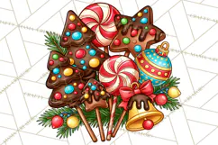 Cocoa Christmas Clipart, Chocolate Coffee Holiday PNG Product Image 3