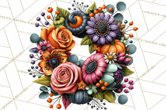Halloween Floral Clipart PNG Spooky Flowers Images Product Image 3