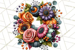 Halloween Floral Clipart PNG Spooky Flowers Images Product Image 3