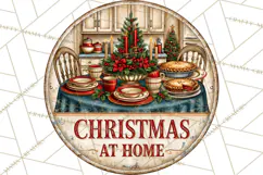 Mid Century Christmas Vintage Signs | Round Door Sign Design Product Image 3