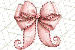 Peppermint Christmas Treasures Clipart PNG, Candy Cane Product Image 3