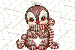 Whimsical Peppermint Animal PNG Christmas Clipart Product Image 4