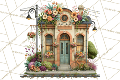 Small Town Summer Clipart PNG Scenes Product Image 4