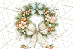 Christmas Mouse Clipart, Pastel Holiday Mice PNG, Nursery Product Image 4