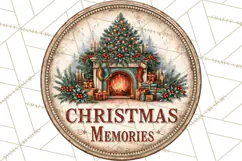Mid Century Christmas Vintage Signs | Round Door Sign Design Product Image 4