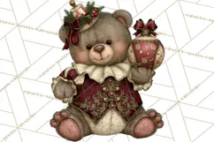 Christmas Circus Clipart, Vintage Christmas Circus PNG Product Image 4