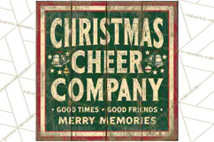 Vintage Christmas Signs Clipart PNG Product Image 4