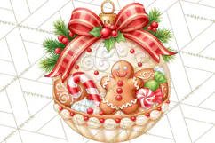 Multi Themed Christmas Ornament Clipart PNG Product Image 4