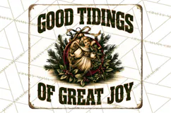Vintage Christmas Metal Sign Clipart, Funny, Inspirational Product Image 4