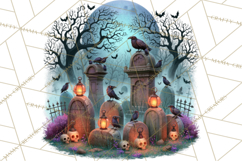 Halloween Graveyard Clipart PNG Product Image 4