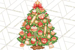 Multi Themed Christmas Trees Clipart PNG Product Image 3
