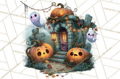 Halloween Graveyard Clipart PNG Product Image 3