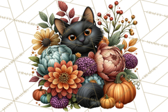 Halloween Floral Clipart PNG Spooky Flowers Images Product Image 3