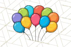 Birthday Party Clipart PNG Graphics, Birthday PNG Product Image 2