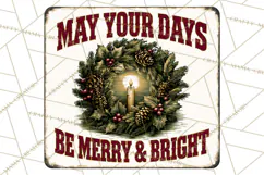 Vintage Christmas Metal Sign Clipart, Funny, Inspirational Product Image 3