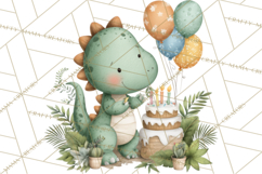 Cute Summer Dinosaur Clipart Sweet Treat Dino PNG Product Image 2