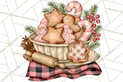 Buffalo Plaid Christmas PNG Clipart Product Image 2