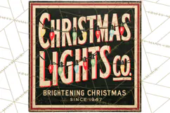 Vintage Christmas Signs Clipart PNG Product Image 5