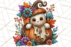 Halloween Floral Clipart PNG Spooky Flowers Images Product Image 5
