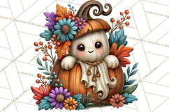 Halloween Floral Clipart PNG Spooky Flowers Images Product Image 5