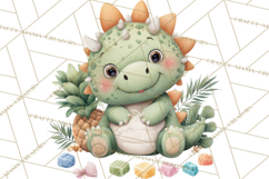 Cute Summer Dinosaur Clipart Sweet Treat Dino PNG Product Image 4