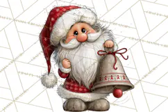 Santa Christmas Clipart, Cute Whimsical Santa PNG, Christmas Product Image 5