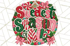 Whimsical Christmas Door Sign Clipart PNG, Merry and Bright Product Image 5