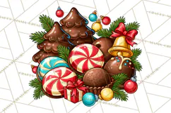 Cocoa Christmas Clipart, Chocolate Coffee Holiday PNG Product Image 5