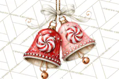 Peppermint Christmas Treasures Clipart PNG, Candy Cane Product Image 5