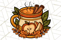 Cozy Fall Clipart PNG Autumn Harvest Illustrations Product Image 5