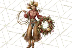 Western Christmas Clipart PNG, Cowboy Christmas, Rustic Product Image 5