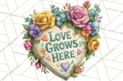 Heartfelt Inspirational Floral PNG Clipart Product Image 5
