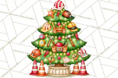 Multi Themed Christmas Trees Clipart PNG Product Image 2