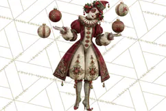 Christmas Circus Clipart, Vintage Christmas Circus PNG Product Image 2