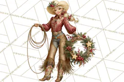 Western Christmas Clipart PNG, Cowboy Christmas, Rustic Product Image 2