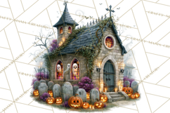 Halloween Graveyard Clipart PNG Product Image 2