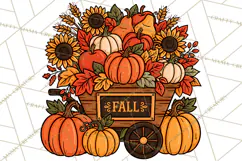 Cozy Fall Clipart PNG Autumn Harvest Illustrations Product Image 2