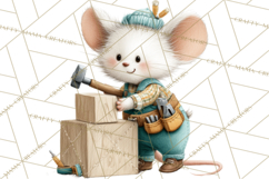 Mischievous Mouse Occupation Clipart PNG Product Image 5