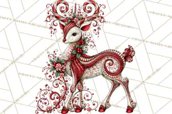 Whimsical Peppermint Animal PNG Christmas Clipart Product Image 2