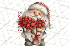 Santa Christmas Clipart, Cute Whimsical Santa PNG, Christmas Product Image 2