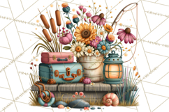 Small Town Summer Clipart PNG Scenes Product Image 2