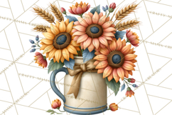 Inspirational Farmhouse Sunflower Clipart PNG Product Image 2