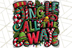 Whimsical Christmas Shirt Graphic PNG Holiday Doodle Quote Product Image 2