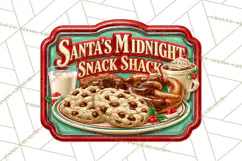 Retro Diner Style Christmas Signs PNG Product Image 3